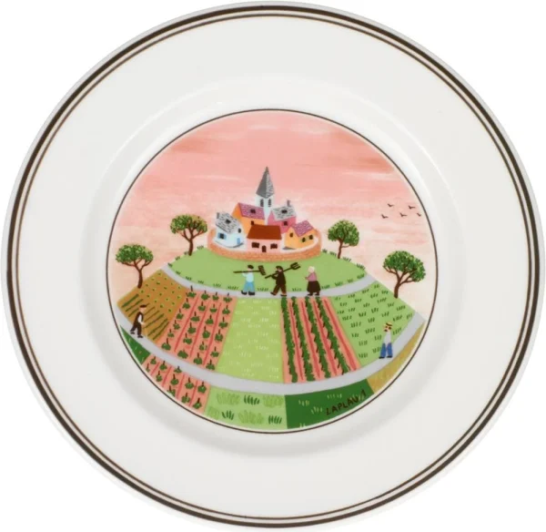 marques pas cher Villeroy & Boch Assiette à Pain Village Design Naif 1